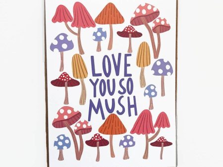 Mushroom Love You So Mush Card - Blank Inside Cheap