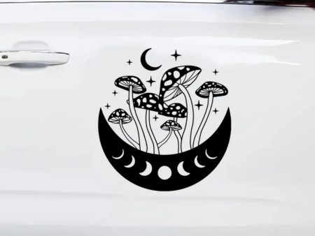 Mushroom Moon Phase Vinyl Sticker   Car Decal Discount