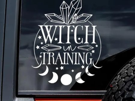 Witch In Training Vinyl Sticker   Car Decal For Cheap