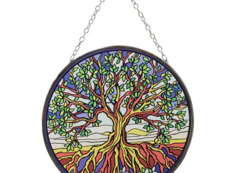 Tree of Life Glass Suncatcher 6  For Discount