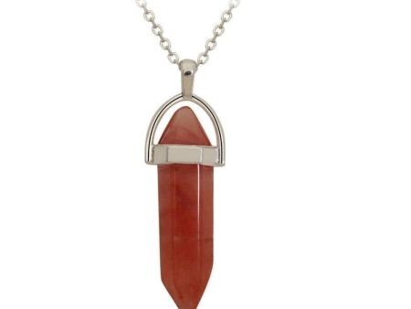 Bi - Point Gemstone Pendants - Cherry Quartz Online Sale