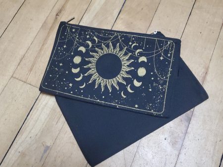 Zippered Tarot Bags - Celtic Sun and Zodiacs (Black) Online