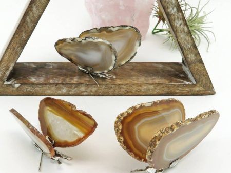 Butterfly Crystal Agate Art - Natural Online now