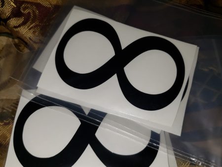 Infintiy Loop Black Vinyl Sticker   Decal 3 1 2 inch Sale