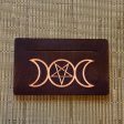 Triple Moon Pentagram Tarot   Oracle Card Stand Online Sale