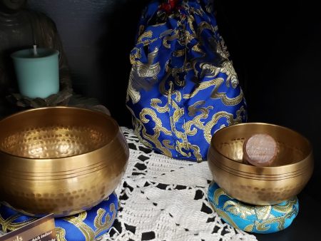 Tibetan Singing Bowl Gift Set of 2 Bowls and Bag Cheap