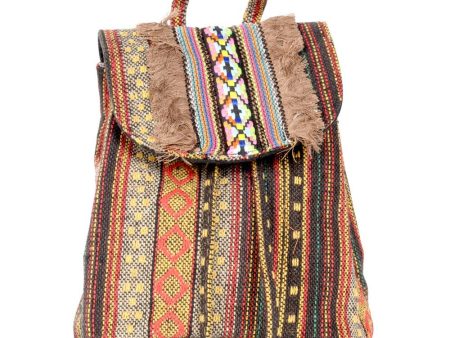 Small Gold Tones Backpack with Fringe For Discount