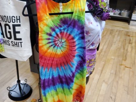 Tye Dye Cotton Long Comfy Shirt   Night Shirt on Sale