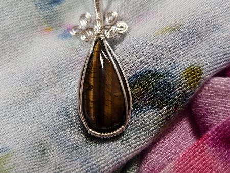 Wire Wrapped Tiger Eye Necklace Online