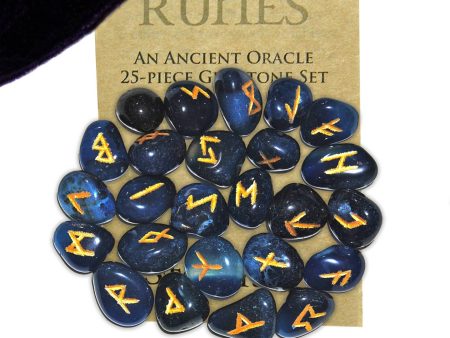 Blue Onyx Gemstone Runes - Starlinks Gifts Online Hot Sale