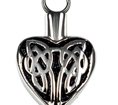 Stainless Steel Celtic Heart Love Vial on Sale