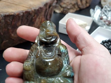 Hand Carved Buddha - Labradorite - Collector Piece Online