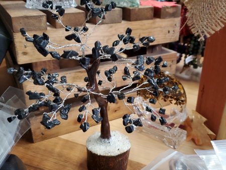 Black Agate Crystal Tree of Life Cheap