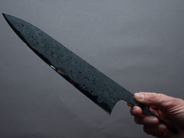 Hitohira - Tanaka x Yohei - Blue #1 Damascus - 270mm Gyuto - No Handle Online Sale