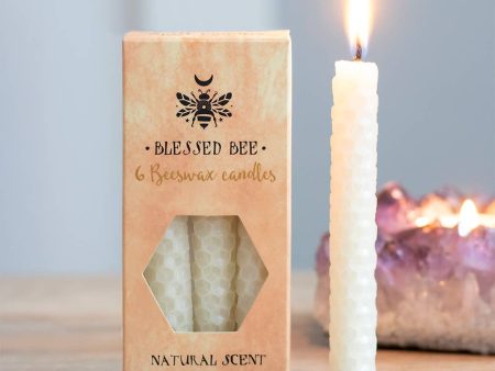 Blessed Be Cream Beeswax Chime Candles - 6 Pack Fashion