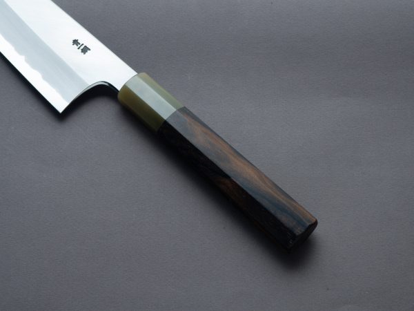 Hitohira - Togashi - Blue #1 Stainless Clad - Migaki - 210mm Gyuto - Ziricote Handle Online now