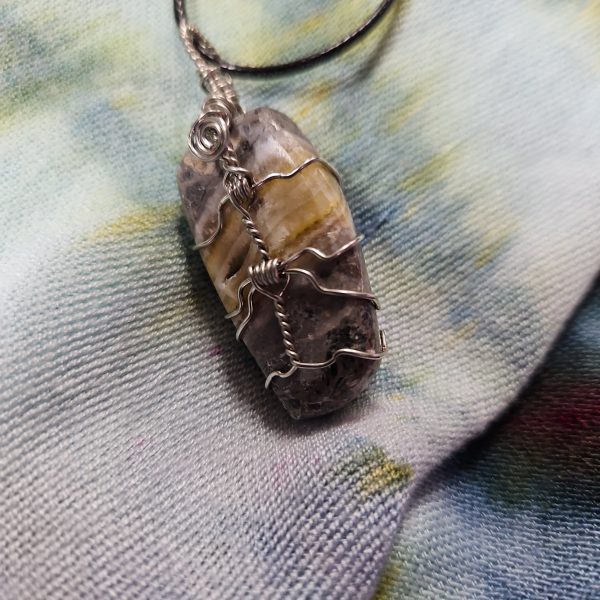 Wire Wrapped Bumble Bee Jasper Necklace For Discount