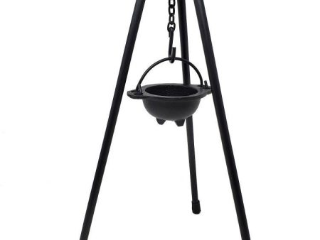 Iron Tripod Cauldrons Holder 14  High For Discount