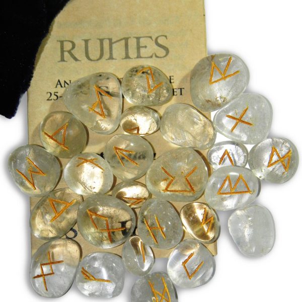 Crystal Quartz Gemstone Runes - Starlinks Gifts Online Sale