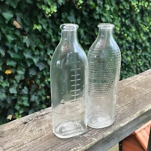 Vintage Glass Baby Bottles - 7    8 oz Fashion