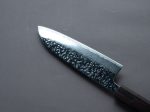 Hitohira - Futana - Stainless Polished - Tsuchime Damascus - 165mm Santoku - Tagayasan Handle on Sale