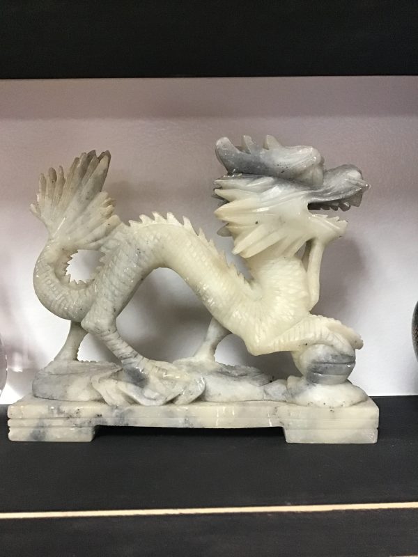 Vintage Carved Marble Asian Dragon Cheap