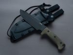 lionSTEEL - Fixed Blade - M7 - Sleipner - Milspec - 180mm - Green Canvas Micarta Handle - Kydex Sheath Discount