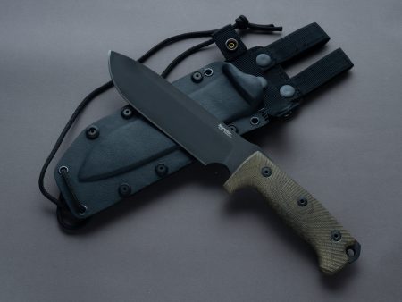 lionSTEEL - Fixed Blade - M7 - Sleipner - Milspec - 180mm - Green Canvas Micarta Handle - Kydex Sheath Discount