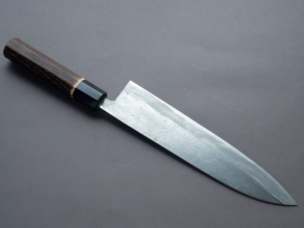 Nakaya Heiji - Semi-Stainless - Nashiji - 240mm Gyuto - Burnt Chestnut Handle Online now