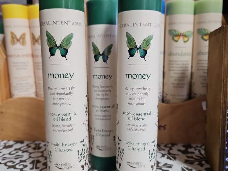 Herbal Intention Pillar Candle 7  - Money Online Sale