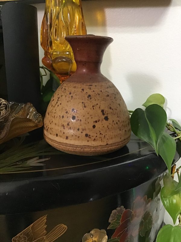 Handmade Primitive Clay Witch Jar with Clay Stopper Online now