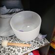 White Crystal Singing Bowl with Carrying Case B Note (432) Cheap