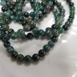 Moss Agate - Bead Bracelet 6 mm Online now