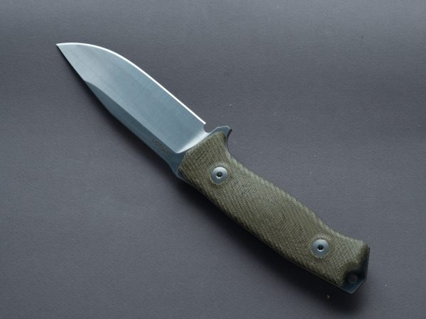 lionSTEEL - Fixed Blade - M5 - Sleipner - 110mm - Green Canvas Handle - Leather Sheath Discount