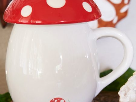 Ceramic Mushroom Mug With Removeable Lid Supply