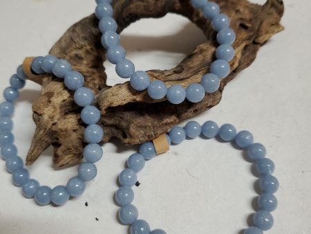 Angelite, Blue - Bead Bracelet 8mm Online now