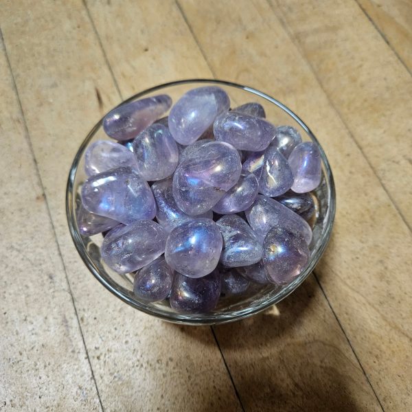 Mystic Amethyst Aura Crystal - Tumbled Online Hot Sale