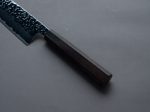 Hitohira - Futana - Stainless Polished - Tsuchime Damascus - 165mm Santoku - Tagayasan Handle on Sale