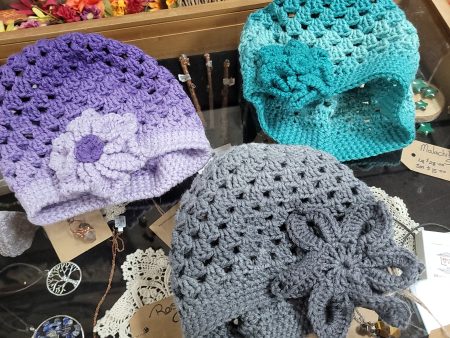 Crocheted Granny Square Hat For Discount