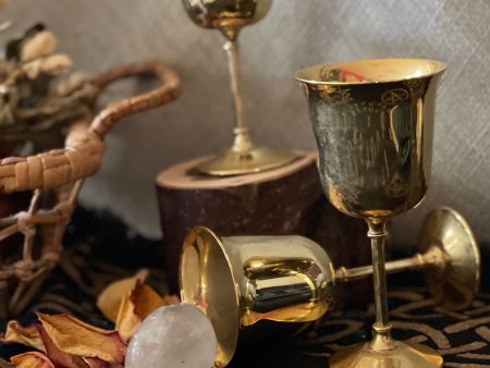 Mini Vintage Brass Chalices Discount