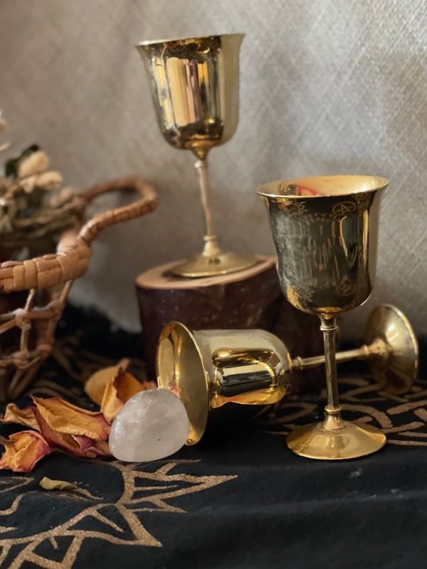 Mini Vintage Brass Chalices Discount