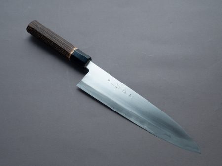 Nakaya Heiji - Semi-Stainless - Migaki - 240mm Gyuto - Burnt Chestnut Handle on Sale