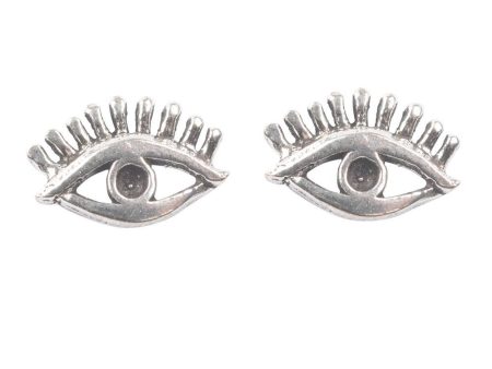 Sterling Silver Studs Evil Eye on Sale