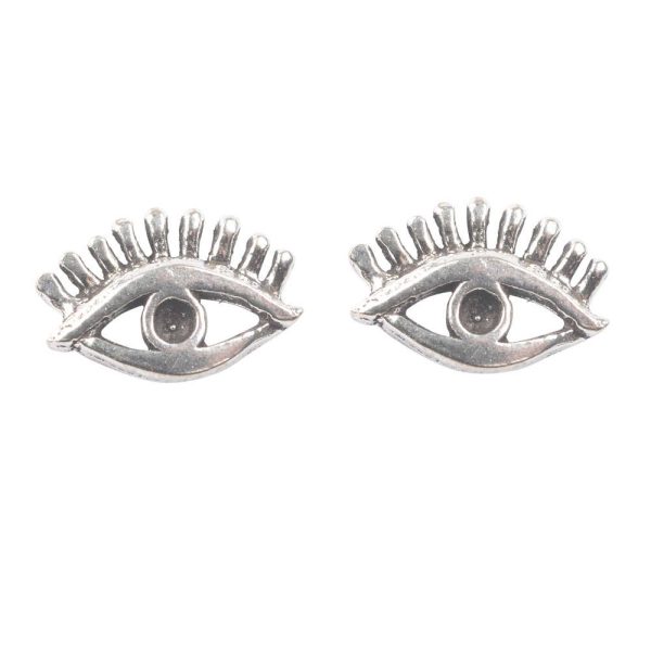 Sterling Silver Studs Evil Eye on Sale