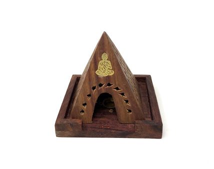 Vrinda Pyramid Wooden Back Flow Cone Burner Supply