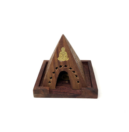 Vrinda Pyramid Wooden Back Flow Cone Burner Supply