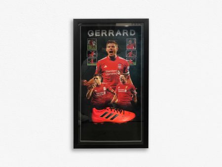 Steven Gerrard Hand Signed Boot - Framed Online now