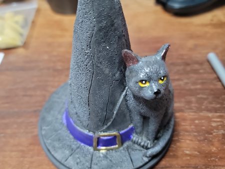 Witches Hat With Cat Incense Burner Online now