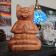 Wooden Meditation Cat on Sale