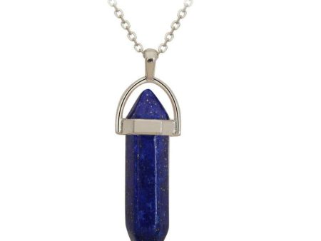 Bi - Point Gemstone Pendants - Lapis Lazuli ( Reconstituded ) Online Hot Sale